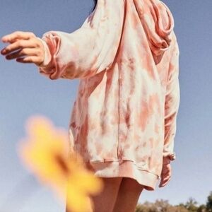 AERIE tie dye pink orange sweatshirt size XS